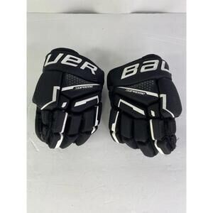 Bauer Supreme Mach  Hockey Gloves Black/White Junior Size 8 20cm